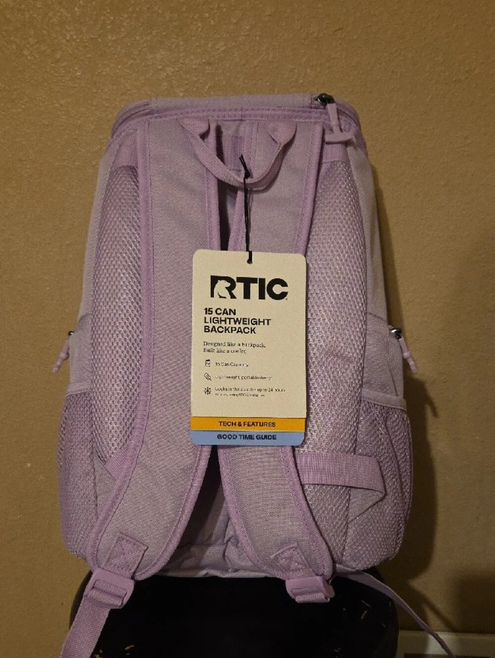 Lavender Cooler Backpack - Insulated Lunch & Drink Carrier